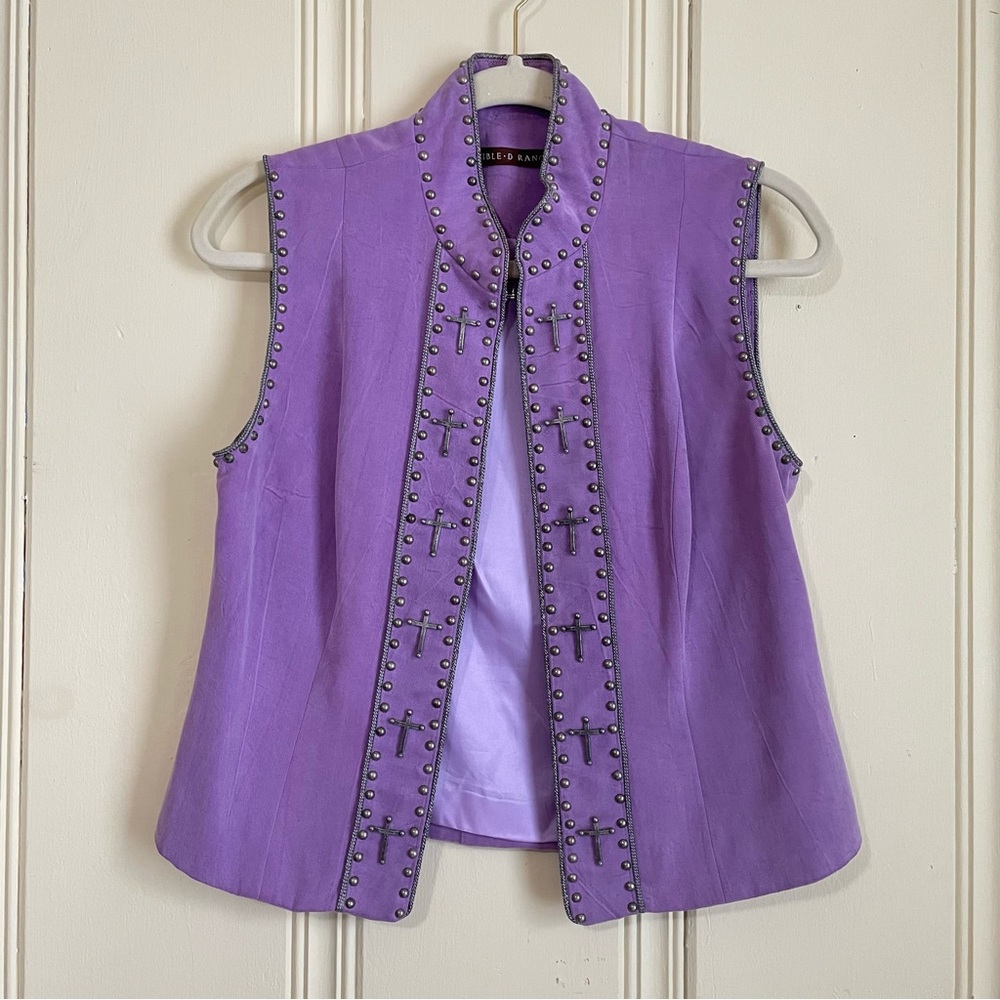 Double D Ranch purple studded vest